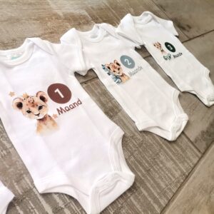 Milestone babygrow boksie