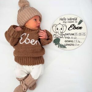 Naam truitjie en hello wereld bordjie combo