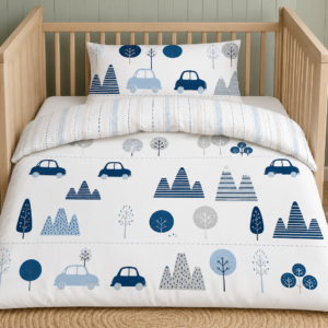 "Double sided" print duvet stelle